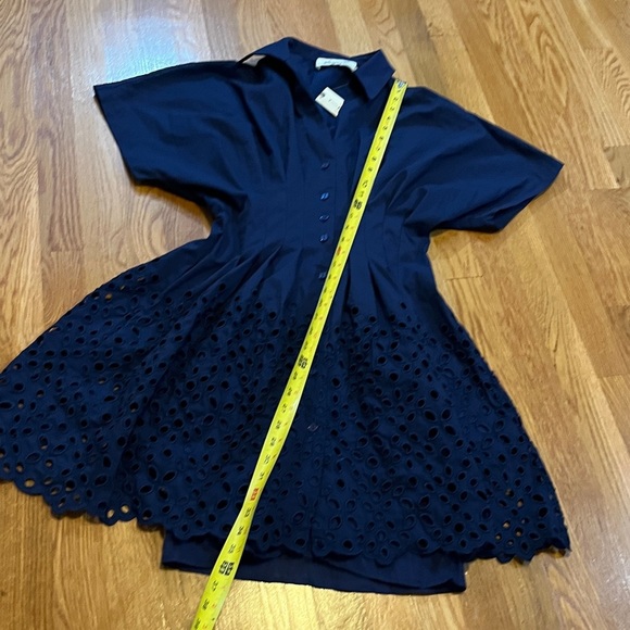 Anthropologie x Exquise The Tobie Button-Front Pleated Mini Shirt Dress XS NWT - Picture 10 of 12